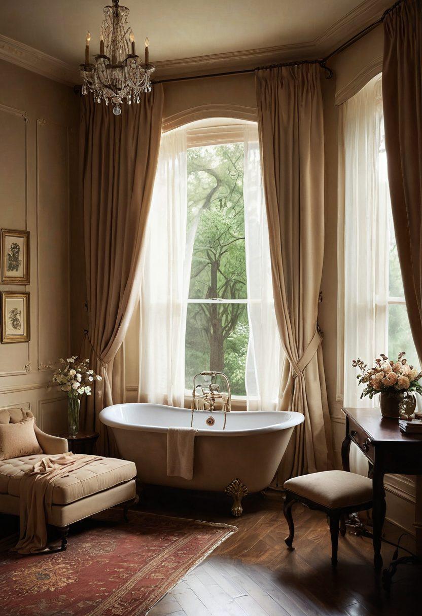 A captivating scene of an elegant vintage room with subtle lighting, featuring a large window draped with sheer curtains, revealing an intriguing glimpse of an intimate moment unfolding outside. Include silhouettes of diverse couples engaging in playful, alluring activities, with a sense of privacy and allure. The atmosphere should be mysterious yet inviting, blending elements of curiosity and fantasy. super-realistic. soft focus. warm tones.